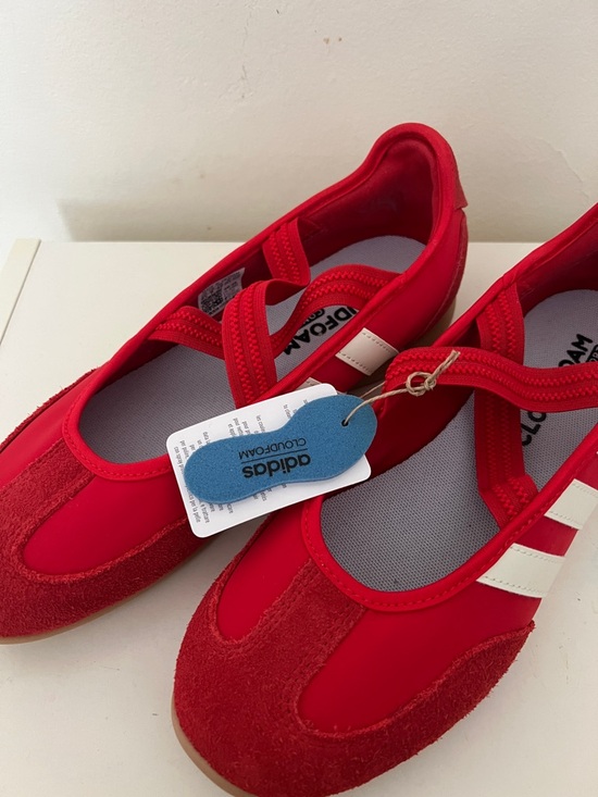 adidas Shoes - adidas Red  Mary Jane Sneaker Ballet Flats